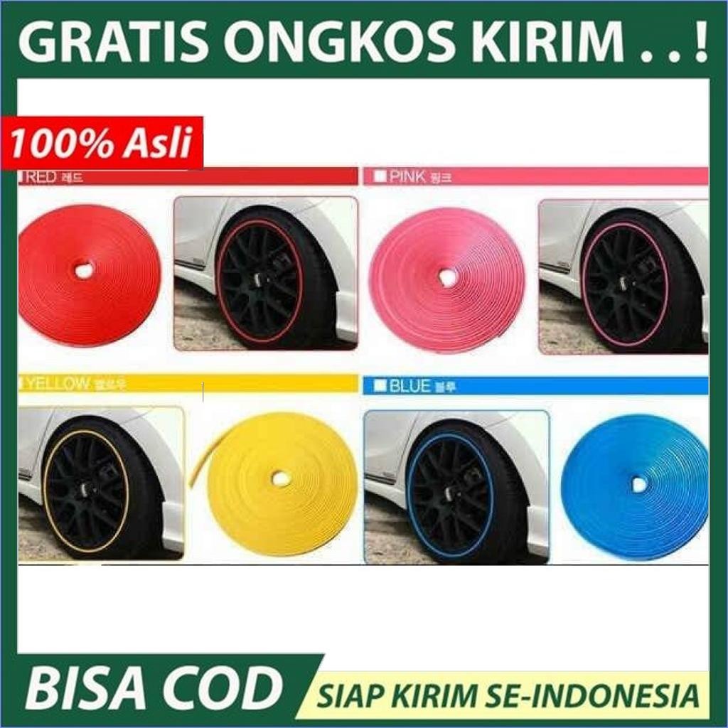 Stiker List Karet Velg Ban Mobil Aksesoris Variasi Pelindung ban mobil