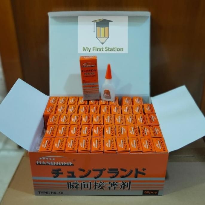 

TERLARIS - Lem Super Glue/Lem Korea Handsome - HS 10- 20ml - Harga per box 50 pcs