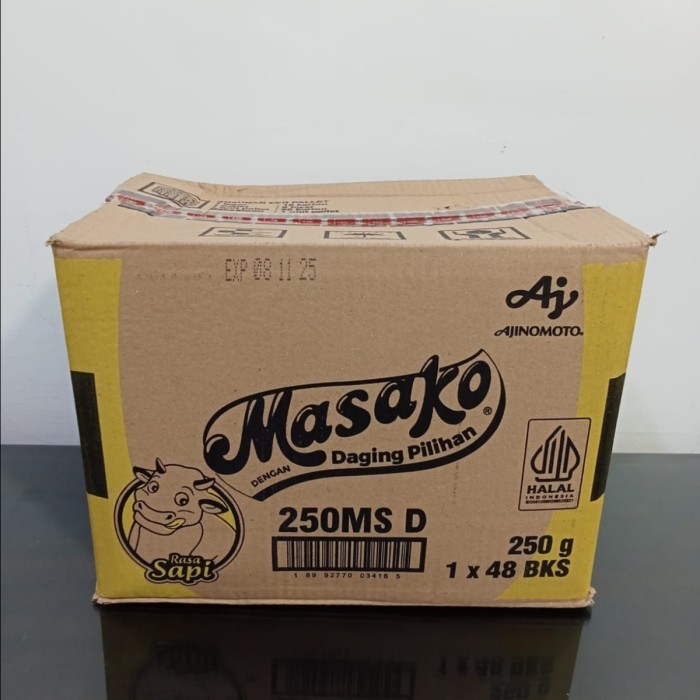 

Masako Bumbu Kaldu Sapi Penyedap Rasa 250 gram / Karton 1x48 bks