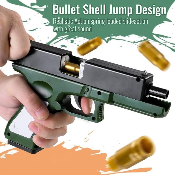 Super Spesial Pistol Mainan Blowback Shel Ejject Otomatis Tanpa Kokang Best 2024
