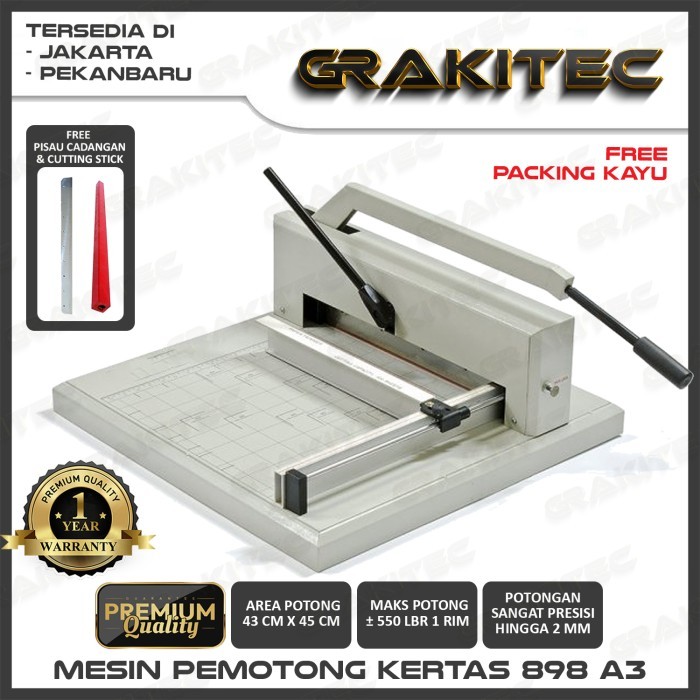 Mesin Pemotong Kertas 898 A3 ( Upgrade Dari Seri 888 ) + Kaki Meja Terbaik