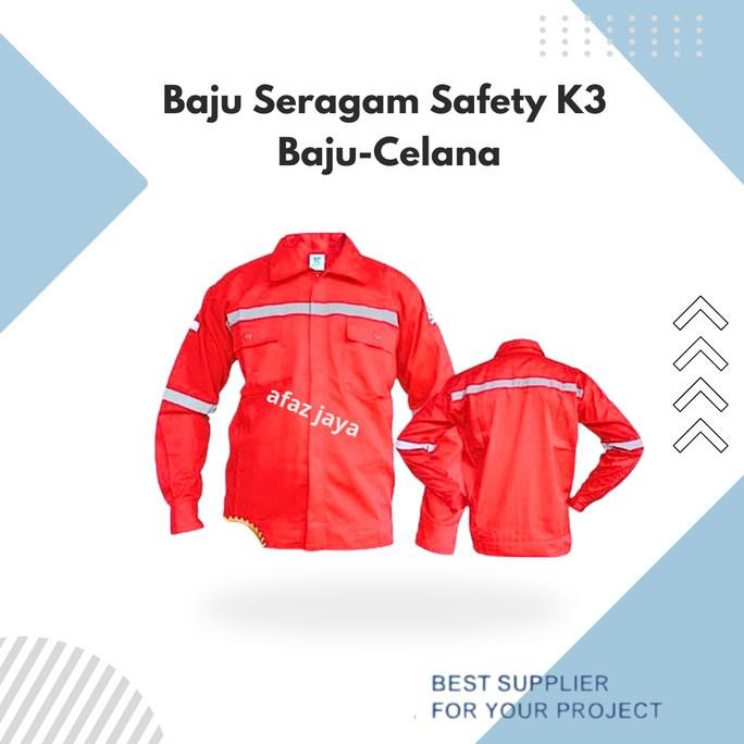 BAJU SERAGAM KERJA SAFETY K3 SETELAN WEARPACK BAJU CELANA K3 2710T