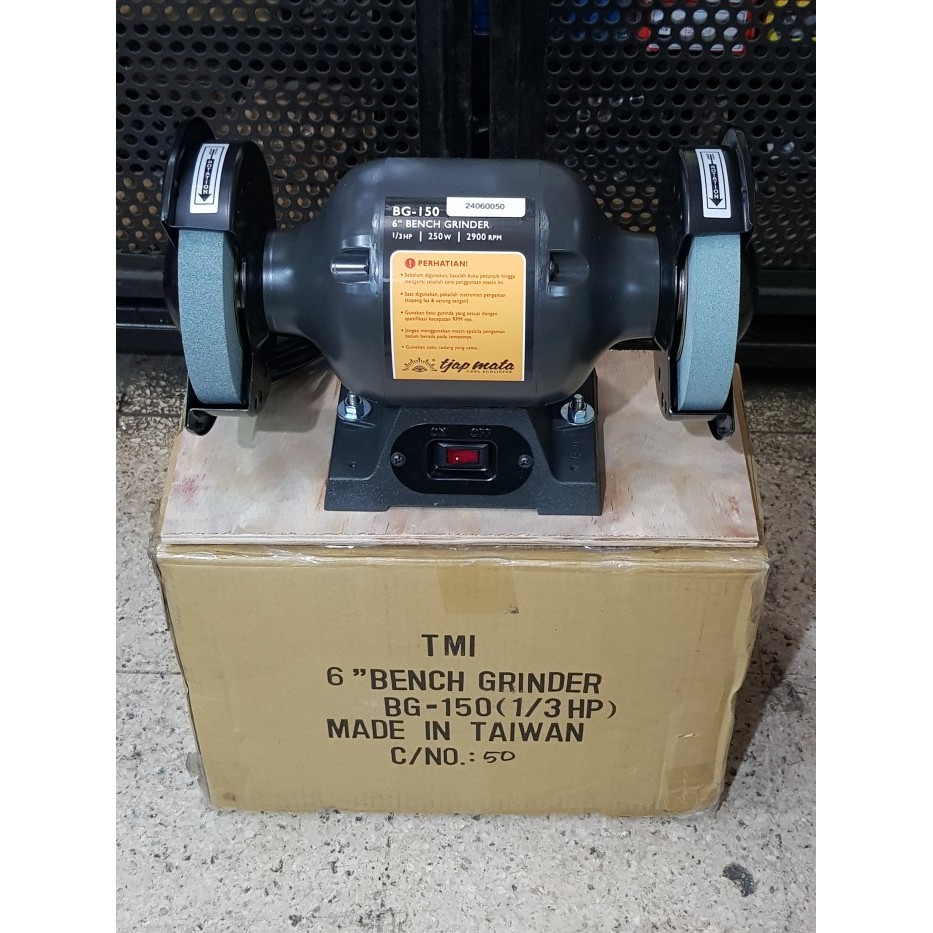 Mesin Gerinda Duduk 6 Inch / Gurinda Duduk / Bench Grinder Tjap Mata