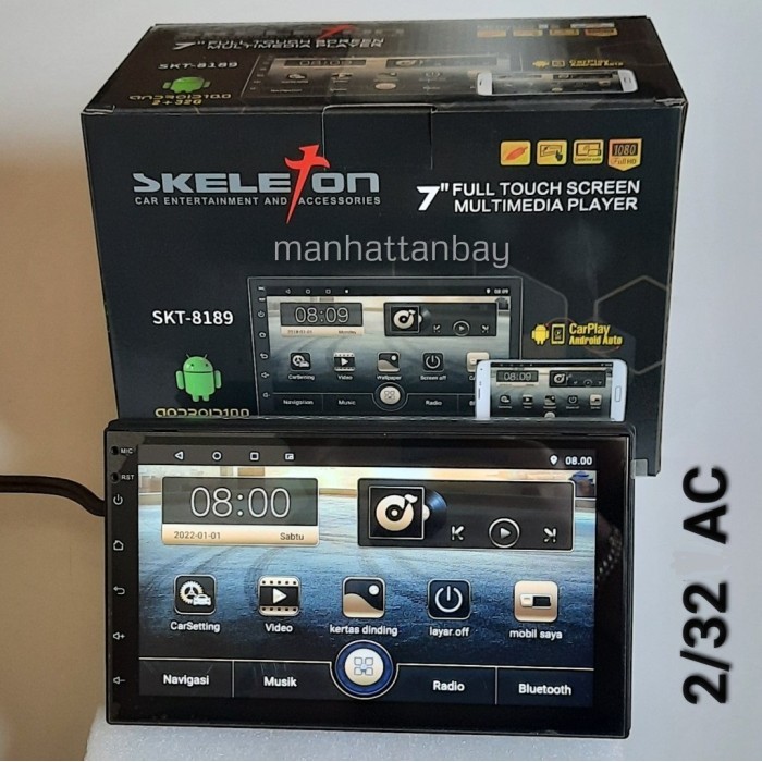 Cuci Gudang [Ram 2Gb/Rom 32Gb] Head Unit Android Skeleton 7 Inch