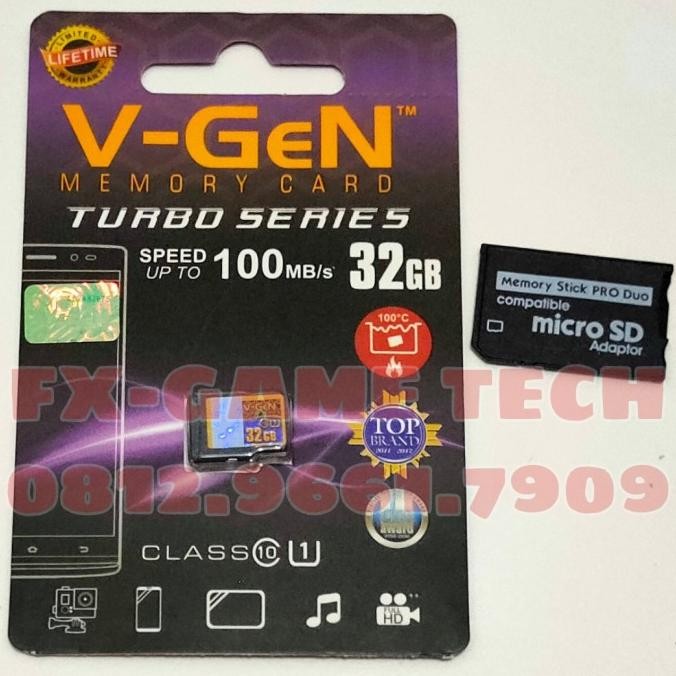 BEBAS ONGKIR - MMC Memory Card PSP PlayStation Portable Full Game + Adaptor Pro Duo