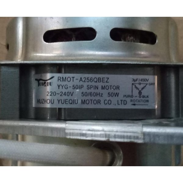 BRY MOTOR DINAMO PENGERING SPIN MESIN CUCI SHARP RMOT A256QBEZ B05