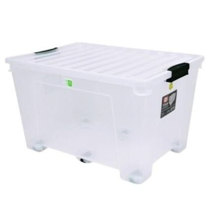 

BEBAS ONGKIR - Shinpo 103 Titan Container Box 115 Liter CB 115 Transparan Bening Kotak Penyimpanan Dengan Tutup Roda Plastik CB115 Storage Box Multifungsi