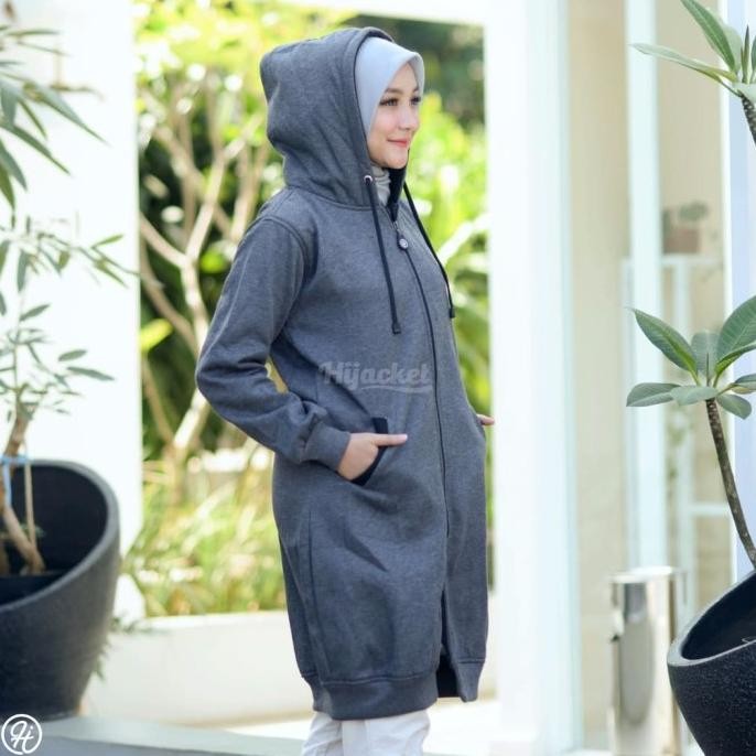 JAKET HOODIE WANITA FOR HIJABER HJ8 HIJAKET / HIJACKET