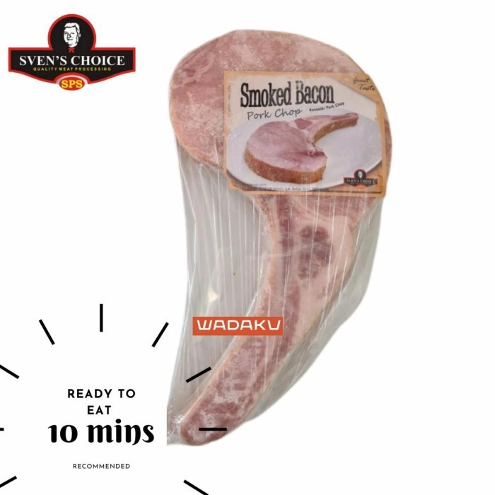 

NEW! SVEN'S CHOICE SMOKED BACON PORK CHOP SPECIAL CHRISTMAS 180GR Limited