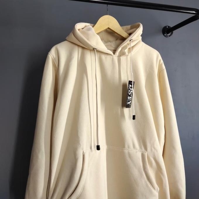 JAKET ZIPPER RESLETING HOODIE POLOS CREAM PREMIUM FLEECE TEBAL M-XXXL