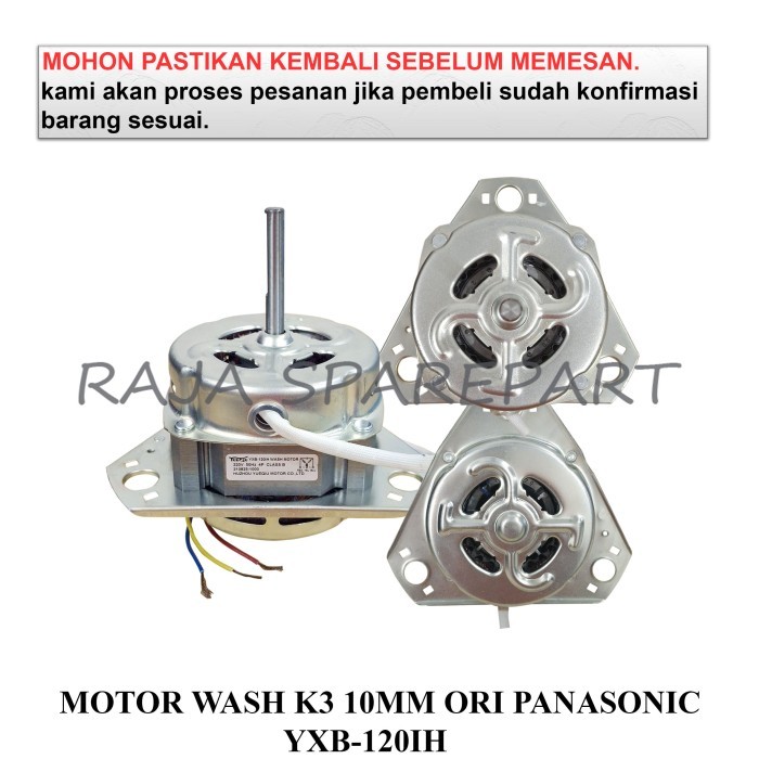 DINAMO PENCUCI MESIN CUCI/MOTOR WASH K3 10MM ORI PANASONIC YXB-120IH