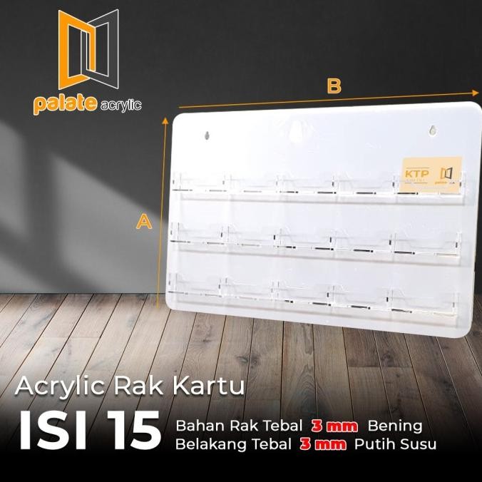 

BEBAS ONGKIR - Rak Kartu KTP Isi 15 Bahan Acrylic / Akrilik