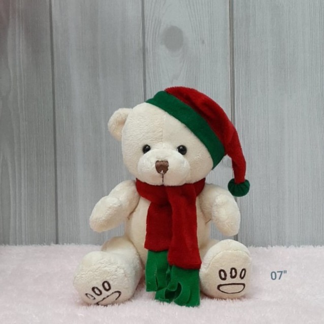 

NEW! Boneka Bear Natal 20cm/boneka christmas/boneka beruang natal - cream Limited