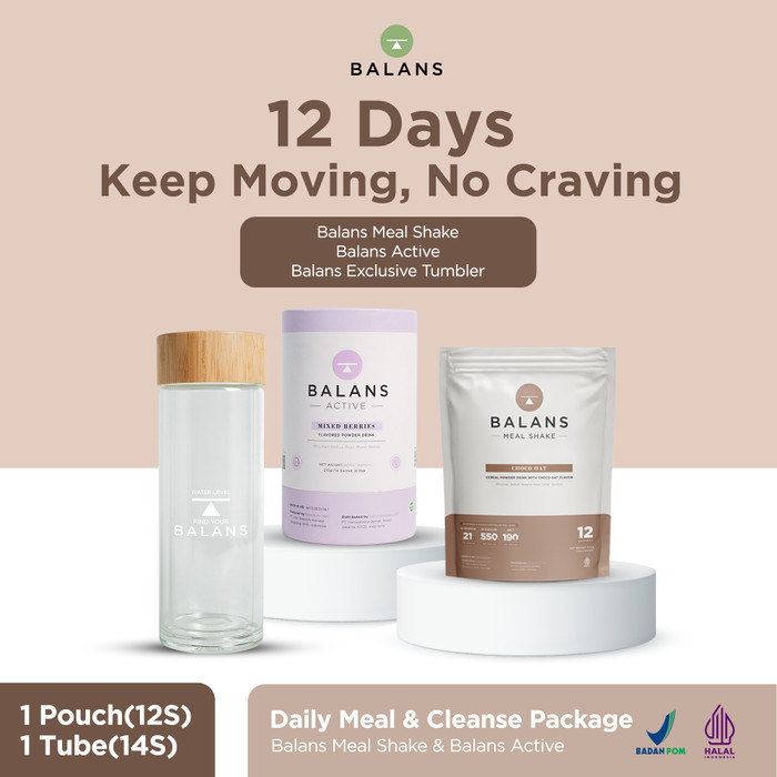 

Balans Daily Meal & Cleanse Package Bundling Fiber Drink & Mealshake Terlaris