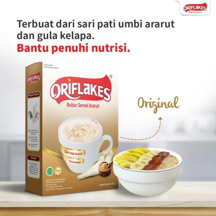 

Oriflakes Bubur Sereal Ararut - Original Gula Kelapa - 2 Pack Diskon