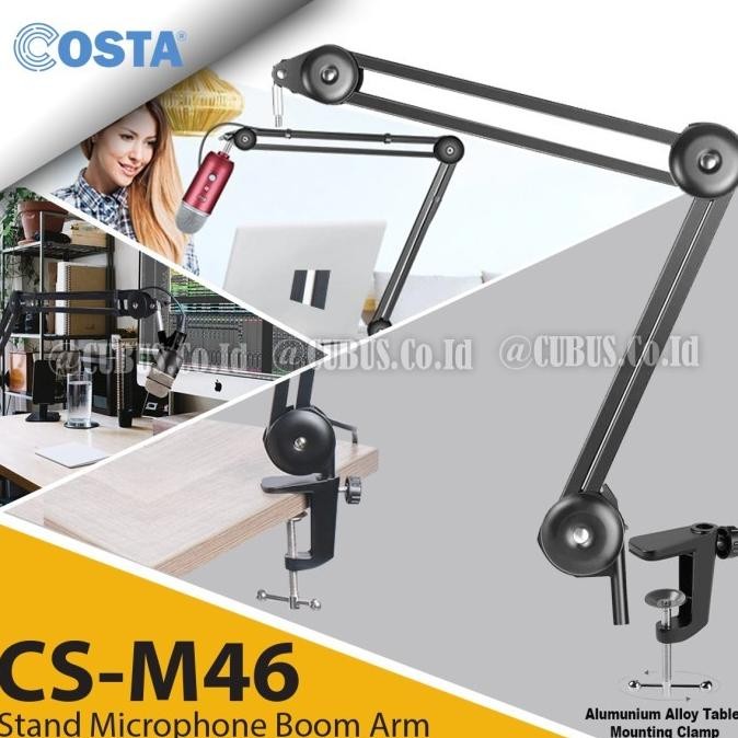COSTA CS-M46 Stand Mic Boom Arm Stand Mic Heavy Duty Adjustable