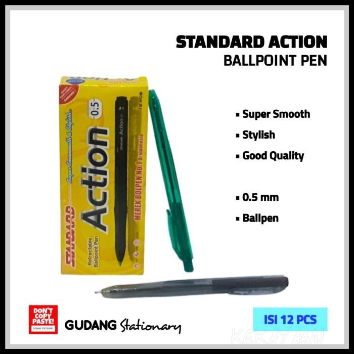 

Ballpoint Pen Action Standard [ Isi 12 Pcs ]