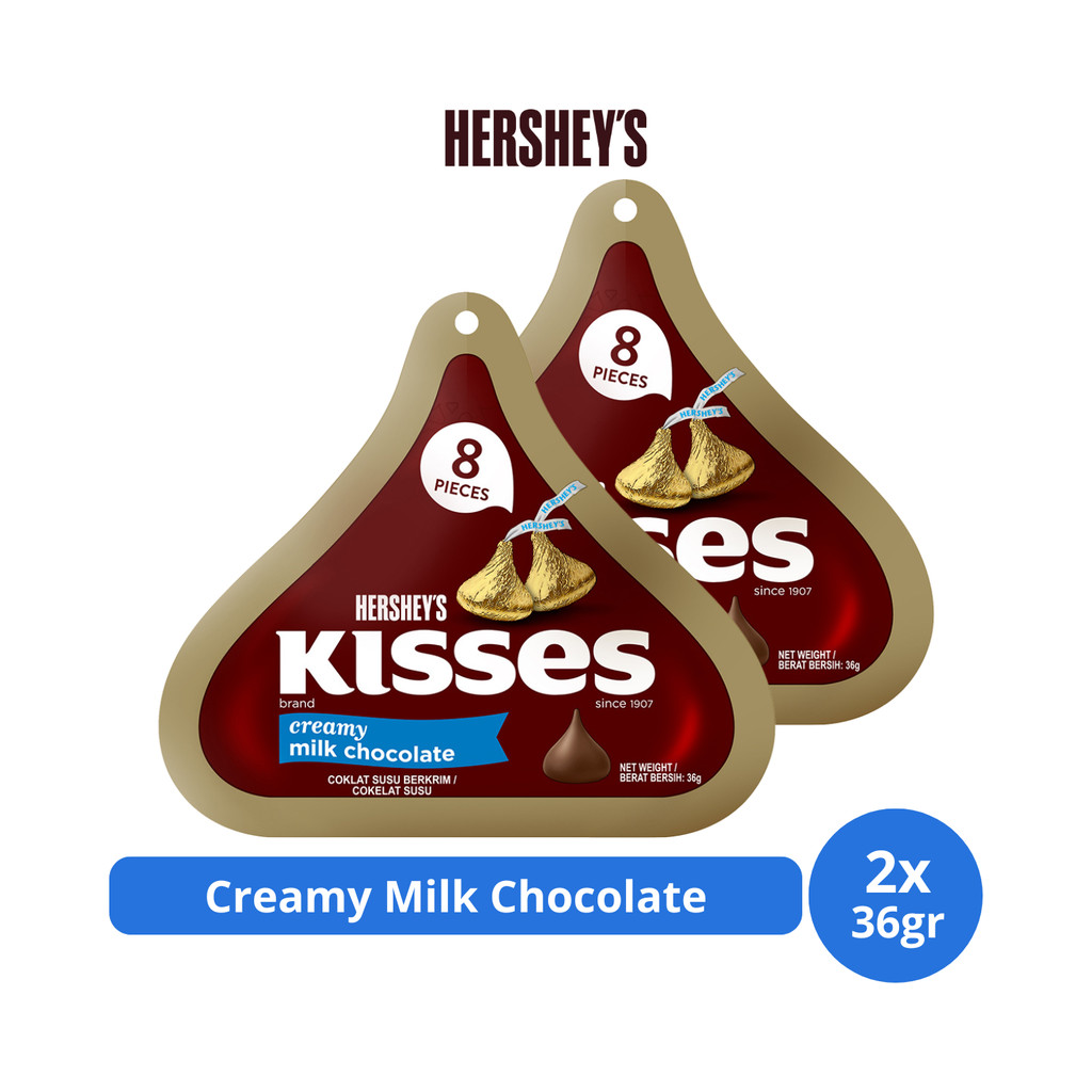 

Hershey's Kisses Creamy Milk Chocolate 36gr x 2 pcs