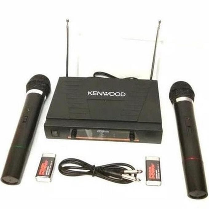 Mic Wireless Double Kenwood KD 606 Microphone Tanpa Kabel