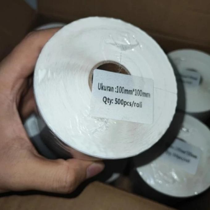 

Original Promo 1 Box 36 Roll, Kertas Thermal Label Sticker Barcode 100 X 100 Mm 500Lbr