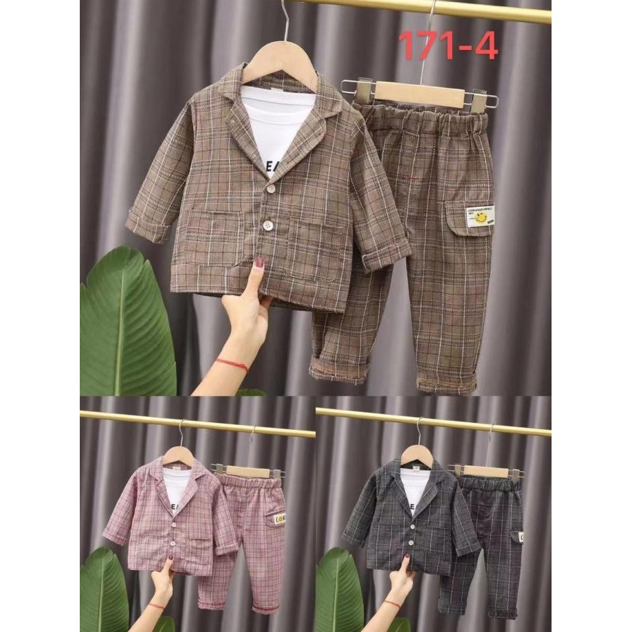 CH339 SETELAN JAS ANAK LAKI 2IN1 (TANPA KAOS DALAMAN) USIA 1-5 TAHUN LJ