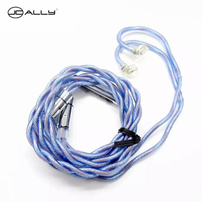 JCALLY JC20 with Mic Bold Spiral Foil 364 Cores Upgrade Cable Silver