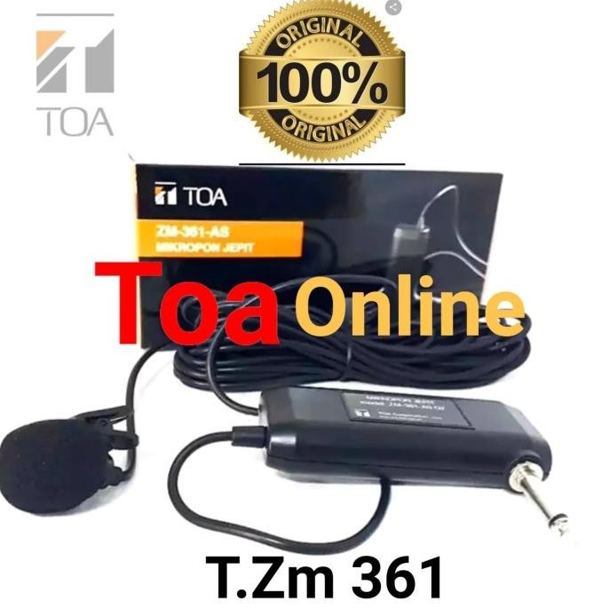 Mic jepit TOA ZM -361 / Mikropon Kancing / Mic Jepit Original
