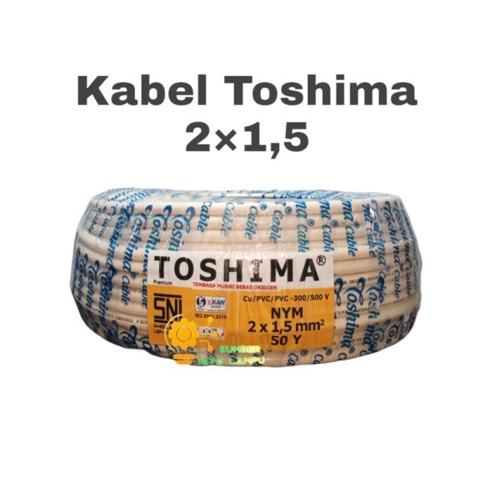 Kabel Listrik Nym 2X1.5 Sni Toshima