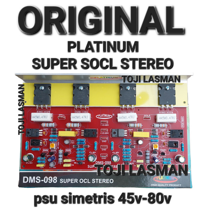 Terlaris Power Amplifier Stereo Super Ocl Socl S Ocl Stereo Dms098 Dms 098