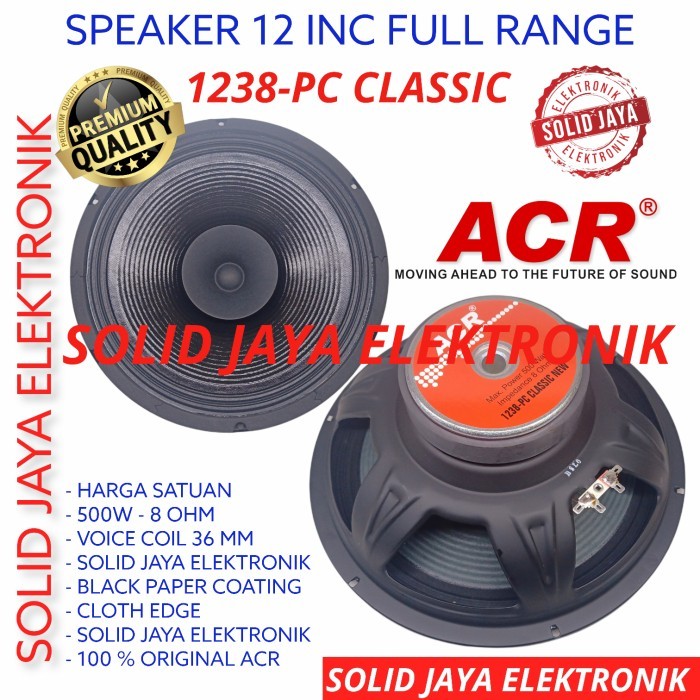 Terlaris Speaker Acr 12 Inc 1238-Pc Classic New 1238 Full Range Inch In 500W