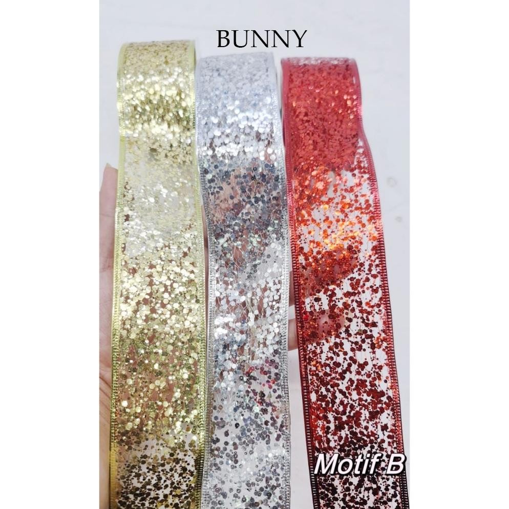 

Pita Dekorasi Natal / Pita Glitter Natal / Pita Natal / Pita Hampers / Pita Parcel Natal / Dekorasi Natal New Stok