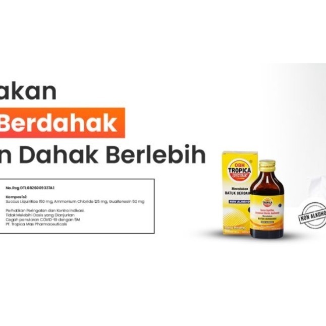 NEW OBH TROPICA EXPECTORANT Obat Batuk Berdahak Pengencer Dahak