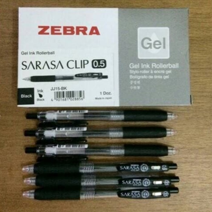 

Pulpen Ballpoint Pen Zebra Sarasa Clip Gel 0,5 Hitam Harga Satu Lusin New