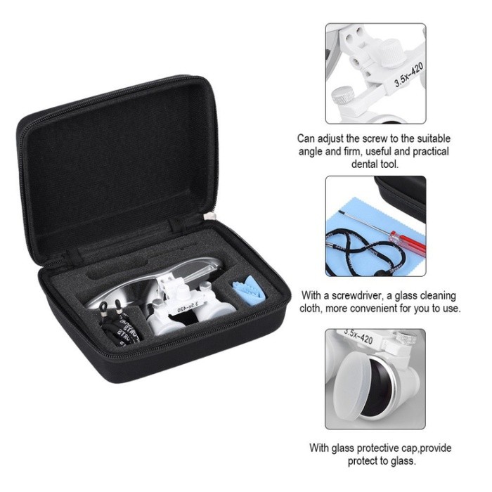 

Alicedental Dental Loupes 3.5X Loupe Magnification Kacamata Pembesar Barangbaru
