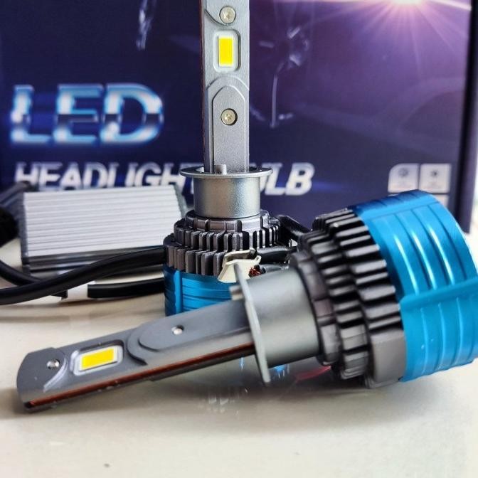 NEW LAMPU LED H4 / H11 / H16 4300K KUNING WARM WHITE 55WATT ALL SEASON