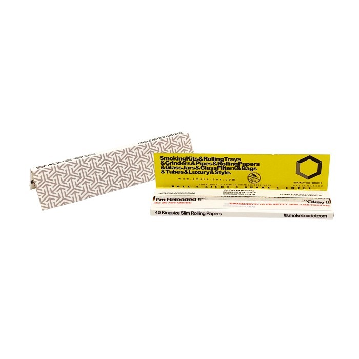 

1 Box Smoke-Box Unbleached Natural Paper - King Size Slim Barangbaru