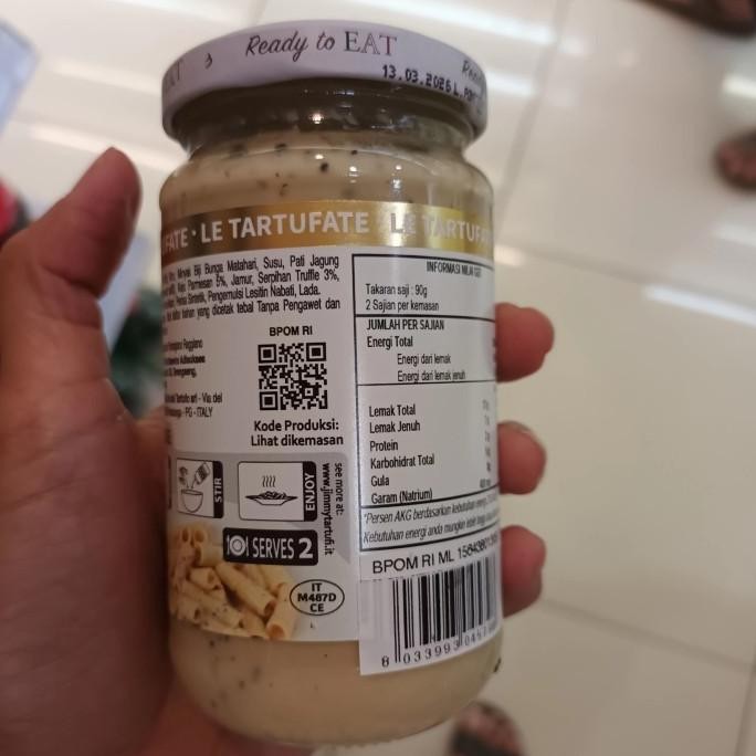 

Tartufi Jimmy Truffle & Cheese Sauce 180 Gr Saus Truffle Terlaris