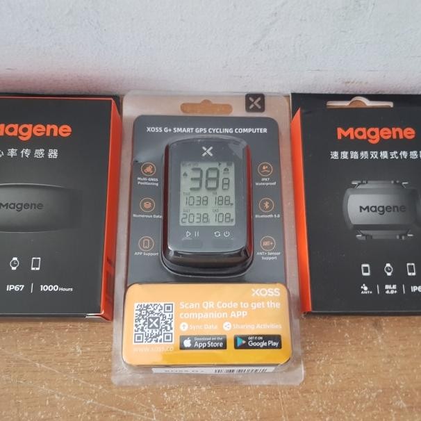Speedometer Sepeda Gps Xoss G+ Paket Komplit Cadence Heart Rate Barfly