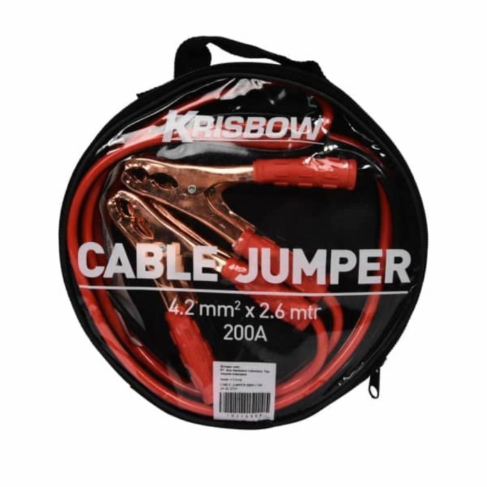Terlaris Krisbow Kabel Jumper Aki Mobil 200 A Panjang 2.6 Meter