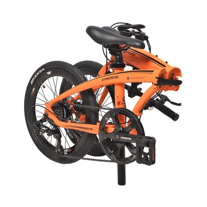 Sepeda Lipat 20 Pacific Noris 2.0 Transformer Alloy - Orange