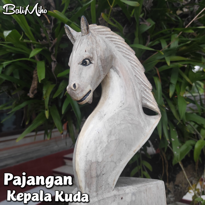 New - Pajangan Kepala Kuda/Patung Kuda Kayu/Patung Hewan/Patung Kepala Kuda