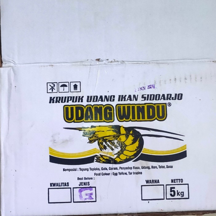 

Kerupuk Udang Windu Sidoarjo G 1 Dus Berat 5 Kg New
