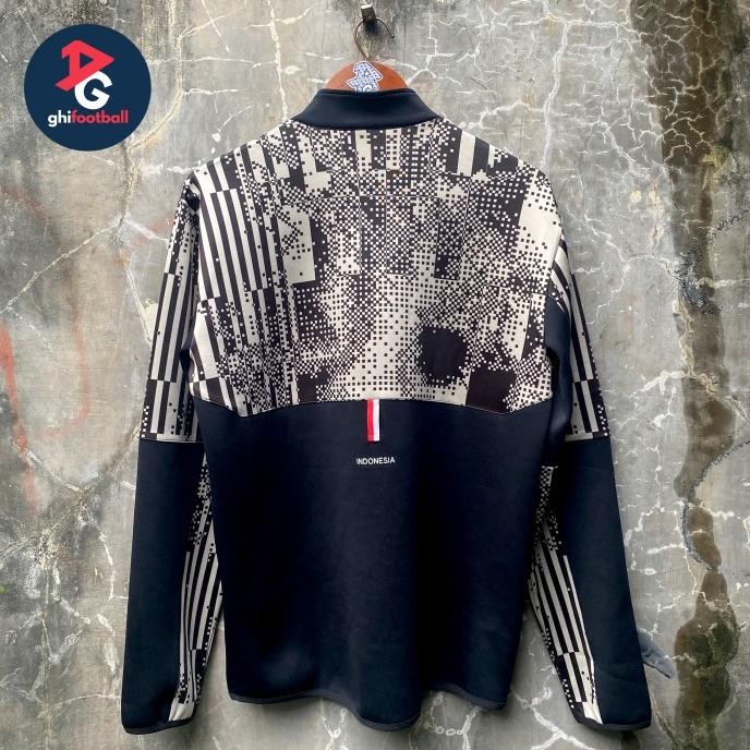 NEW Jaket Original Timnas Indonesia Erspo Midlayer Halfzip Black