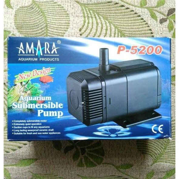 Terbaru Submersible Pump Amara P-5200, Pompa Celup Air Hidroponik, Kolam Ikan Berkualitas