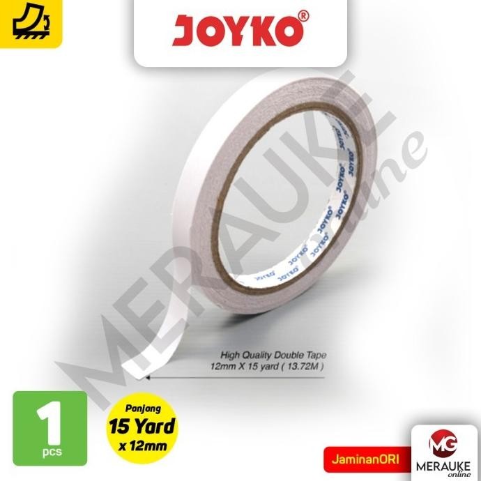 

TERMURAH - Double Tape JOYKO inch / 12mm x 15Y Blue (1 KARTON isi 240 Roll)