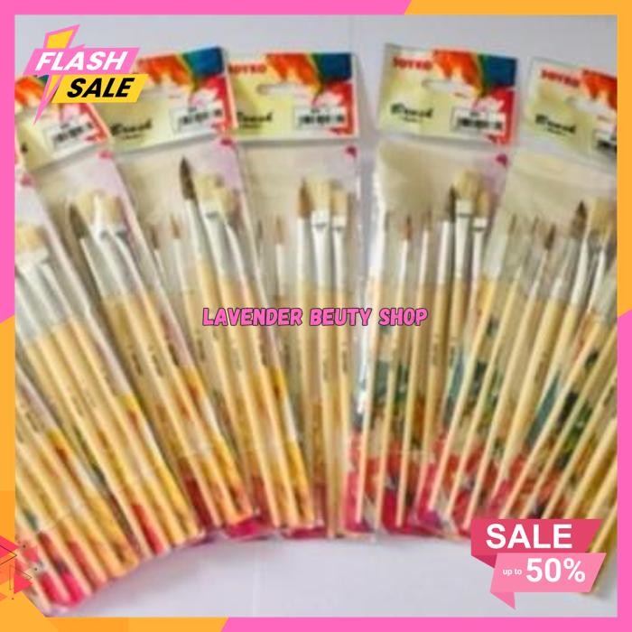 

JOYKO BRUSH SET 6PCS KUAS LUKIS AIR AKRILIK ART PAINTING CRAFT BR-1 PRODUK TERBAIK