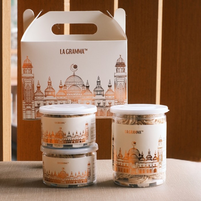 

NEW! hampers natal imlek lebaran double handle kue kering cookies lebaran - 4 kecil random Limited