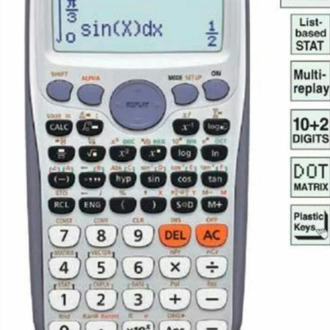 

TERBARU - CALCULATOR/KALKULATOR SCENTIFIC CASIO FX 570ES PLUS#STOK TERBATAS