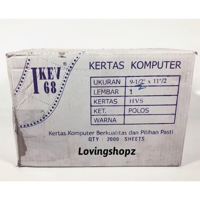 

Baru Kertas Continuos Form Bagi 4, Rangkap 1, Kertas Wartel