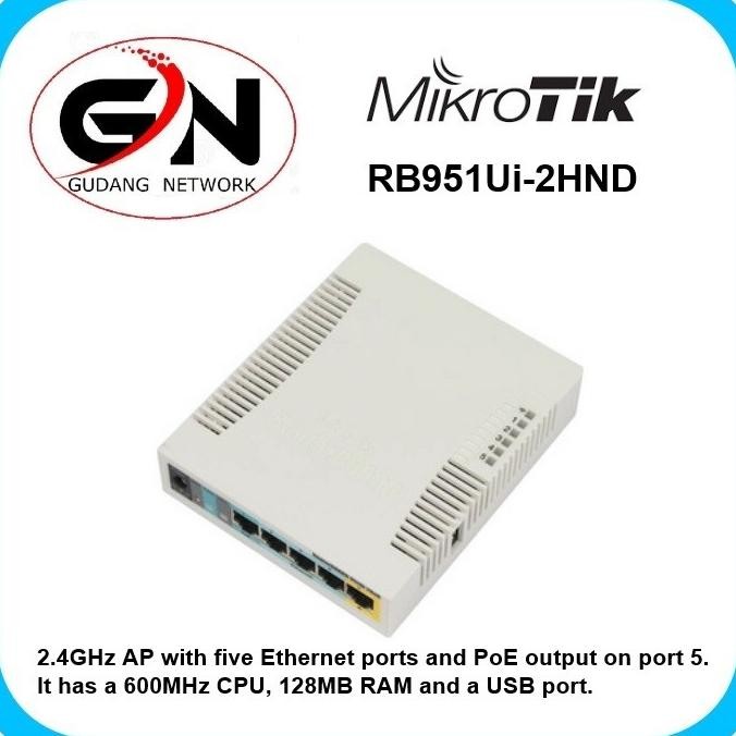 MIKROTIK Router Wireless RB951Ui-2HND/ RB 951UI / MIKROTIK 951UI